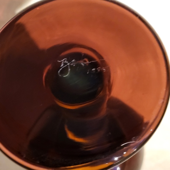 Rare Art Glass Goblet Signed by Regina Kaufmann for Glashagen Hütte  1995 - Picture 6 of 11